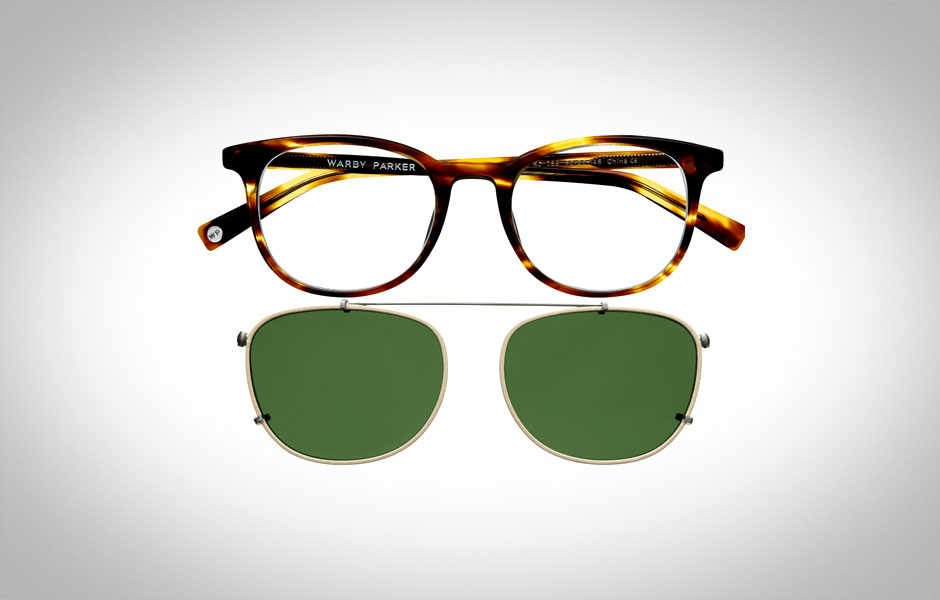 Clip on sunglasses warby deals parker