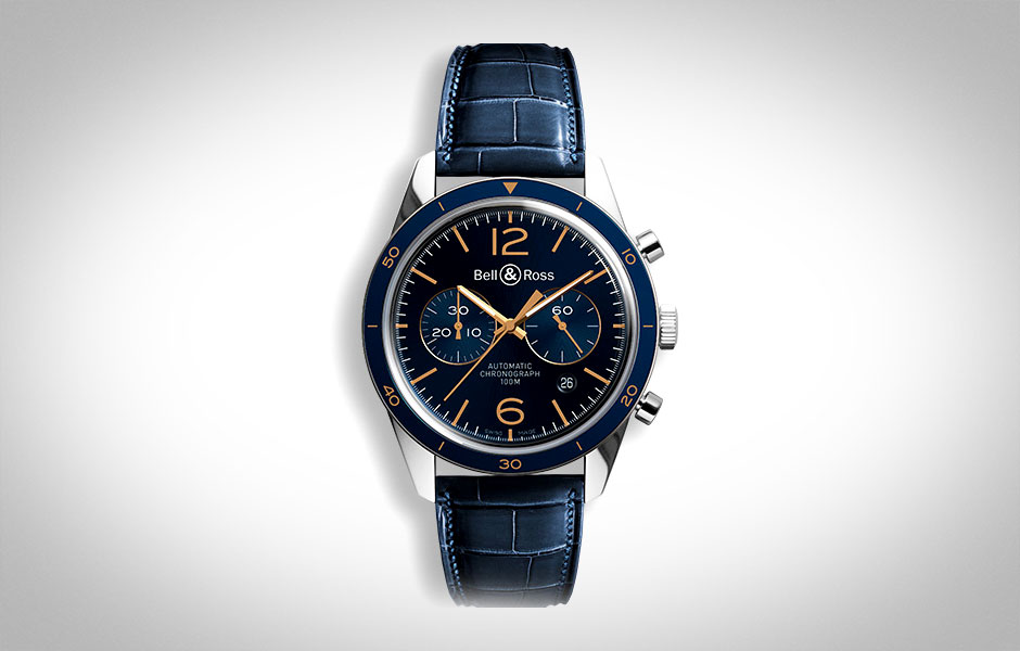 The Manual Wind Bell Ross Goes Blue Gold with the Aeronavale