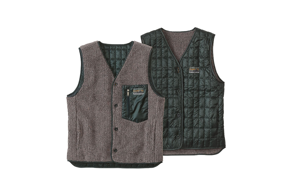 Patagonia recycled down outlet fleece vest