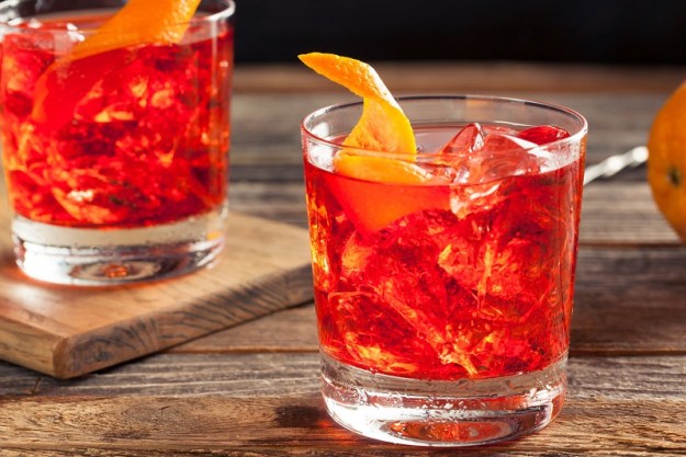 Negroni cocktail orange