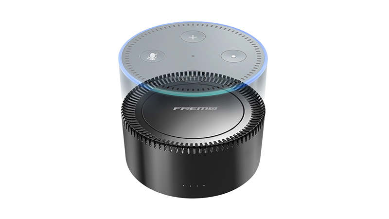 Fremo Evo Battery Base gives the  Echo Dot a portability