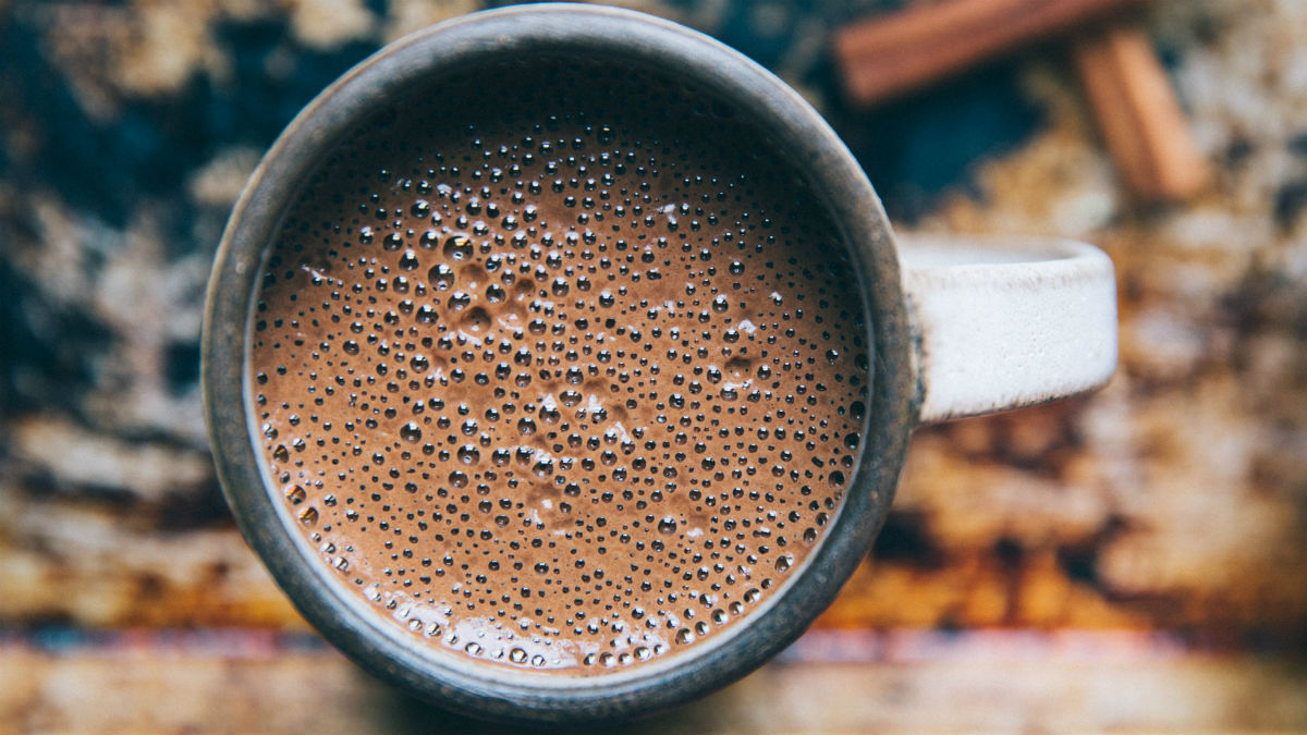 hot chocolate in a mug