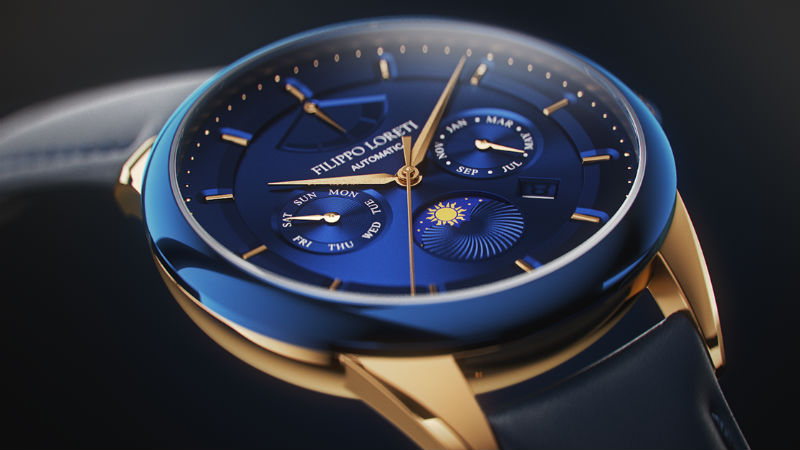 Filippo Loreti Venice Rose Gold Blue Automatic Watch Review - YouTube