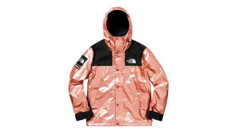 rose gold north face coat