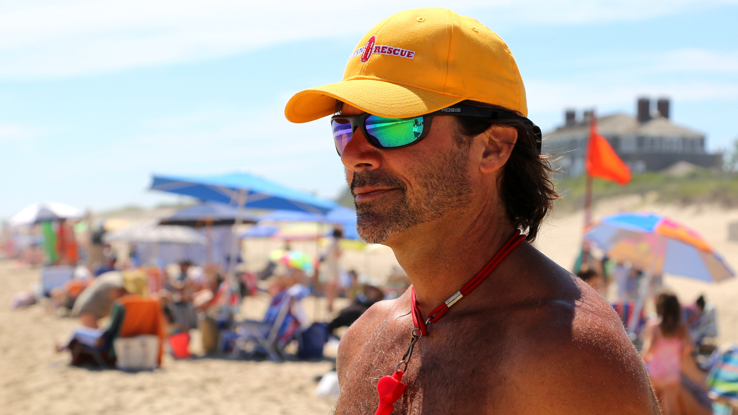 Life guard on duty - Jimmy Minardi, founder of East End Ocean Rescue