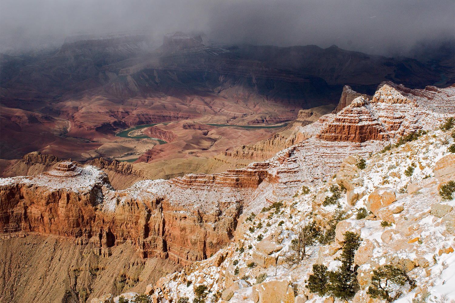 grand canyon in the winter