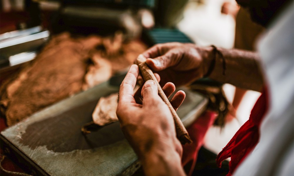 making a cigar