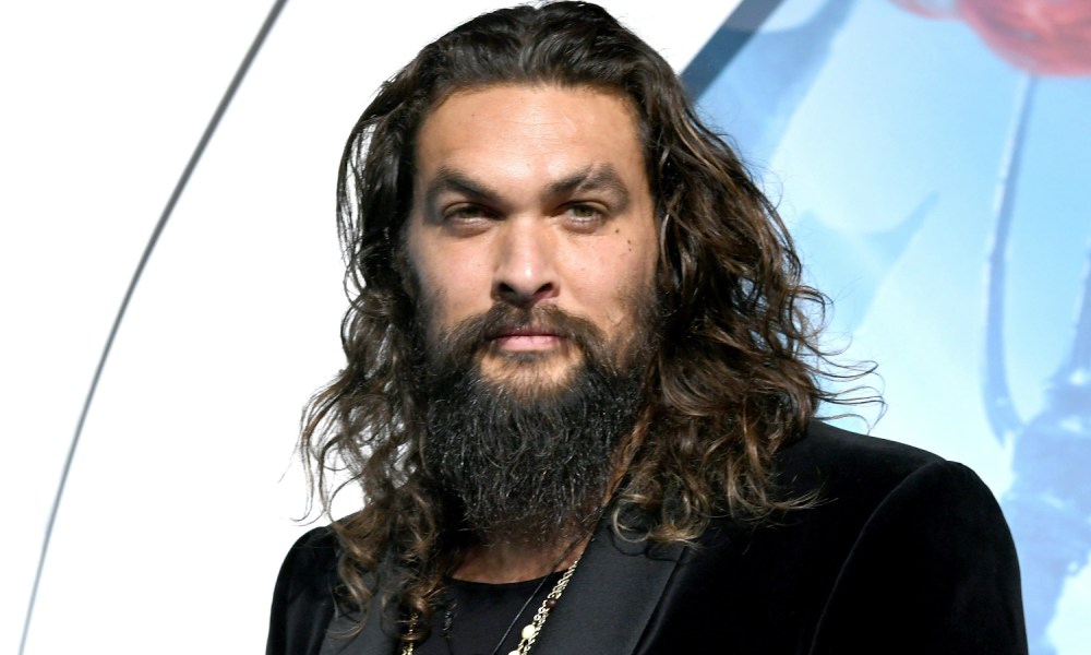 Jason Momoa with long hair and beard