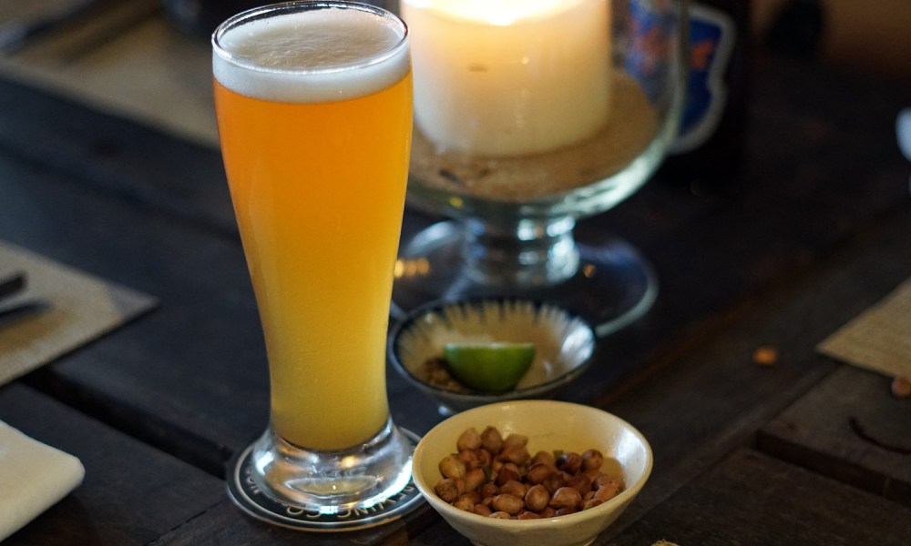 Weissbier Glass wheat beer nuts