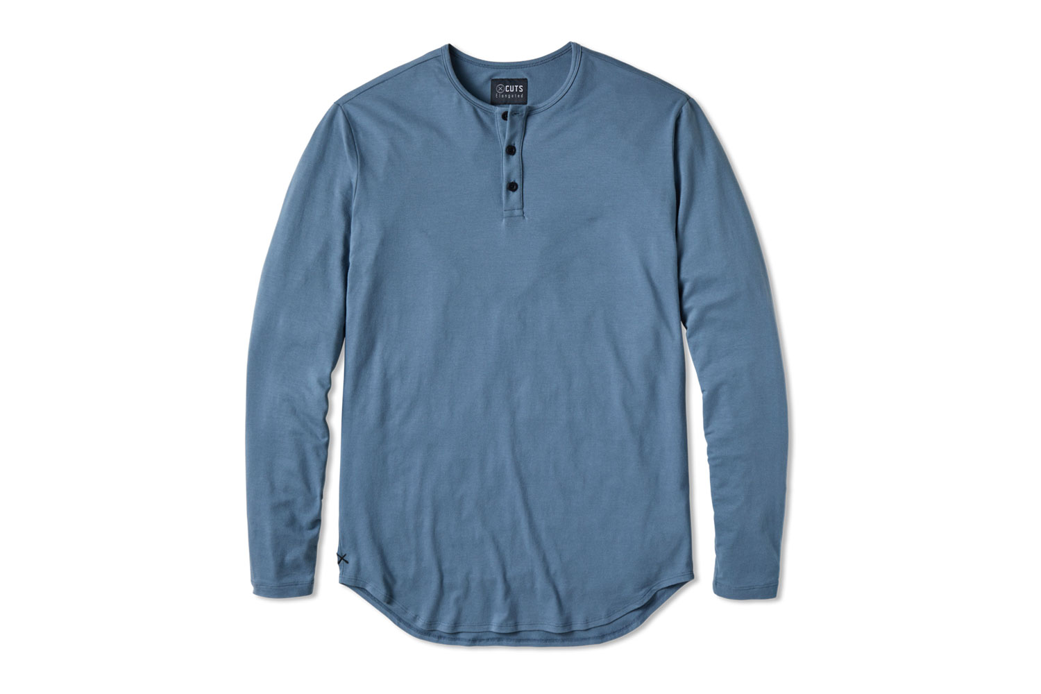 Hayes Long Sleeve Henley T-shirt Deep Blue