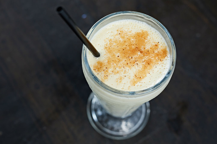 Bananas foster adult milkshake cocktail