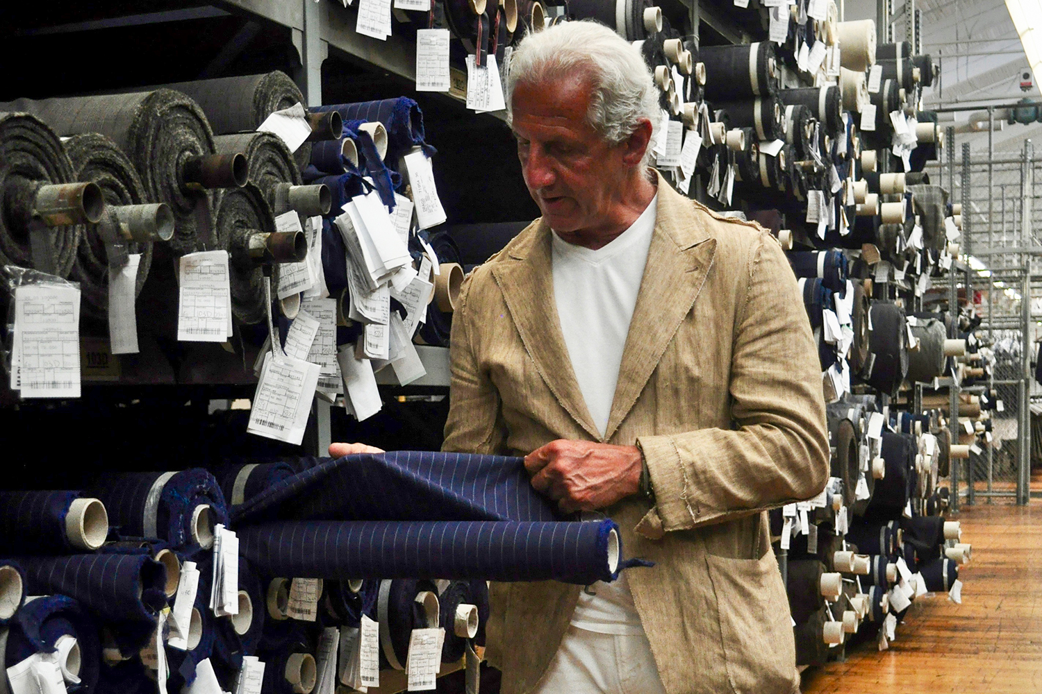 A Peek Inside the Joseph Abboud Factory: Italian Fabric, Made in