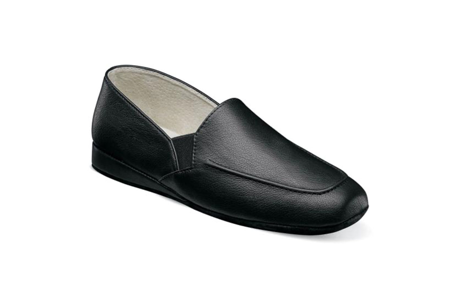 Mens leather clearance opera slippers