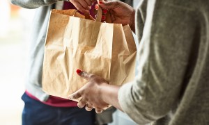 food delivery service bag