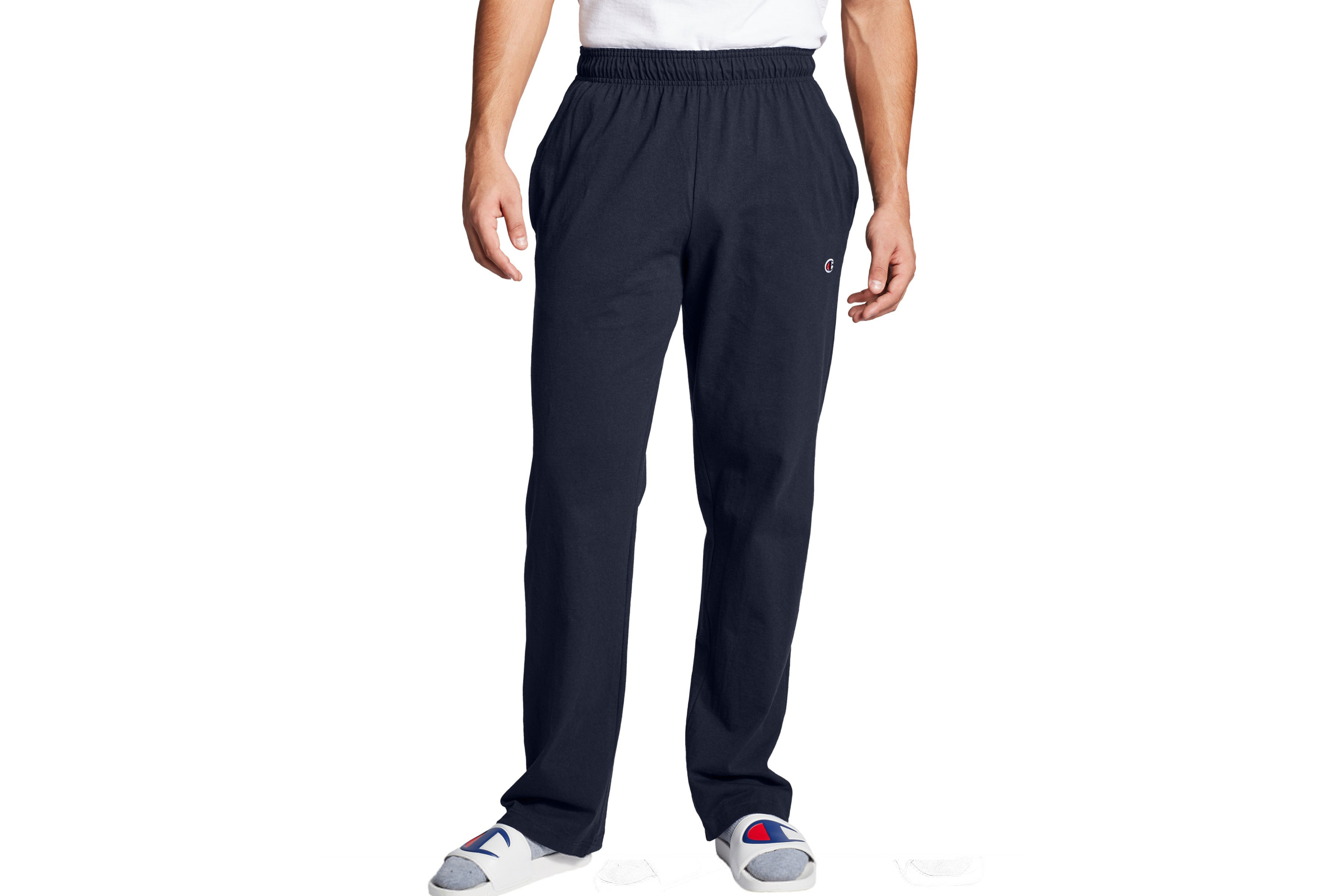 Champion sweatpants with hot sale zipper bottom