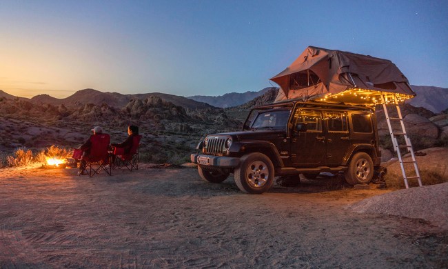 rooftop tent jeep camping