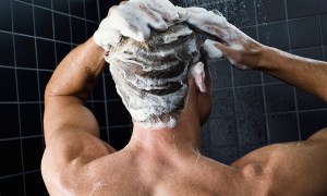 Man taking a shower