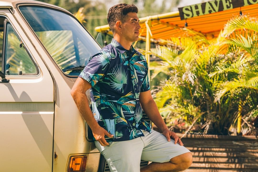 Prada Hawaiian Shirt in Blue for Men