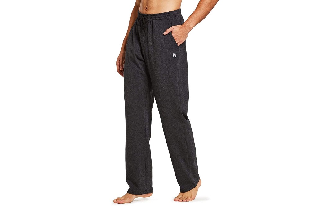 open leg sweatpants mens