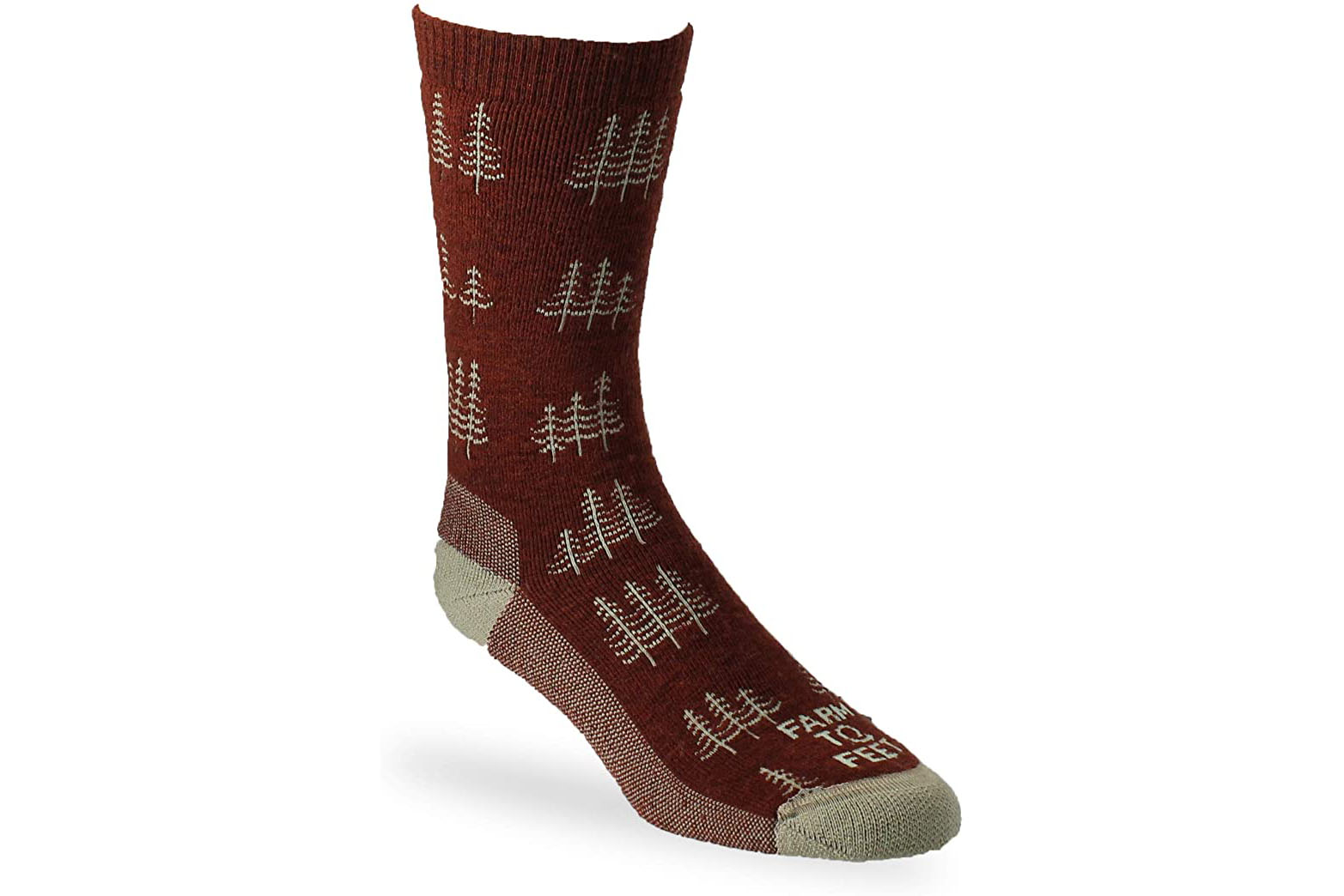 Farm to feet socks in maroon color.