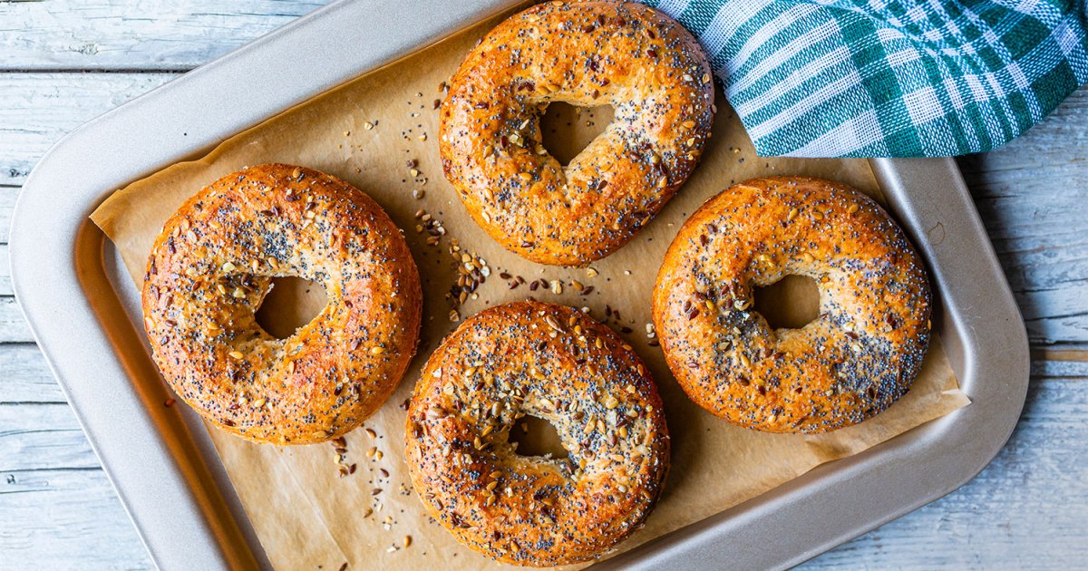 I'm an air fryer expert - my secret way to create delicious cheese and egg  breakfast bagels using the bagel hole