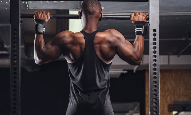 Man doing pull-ups