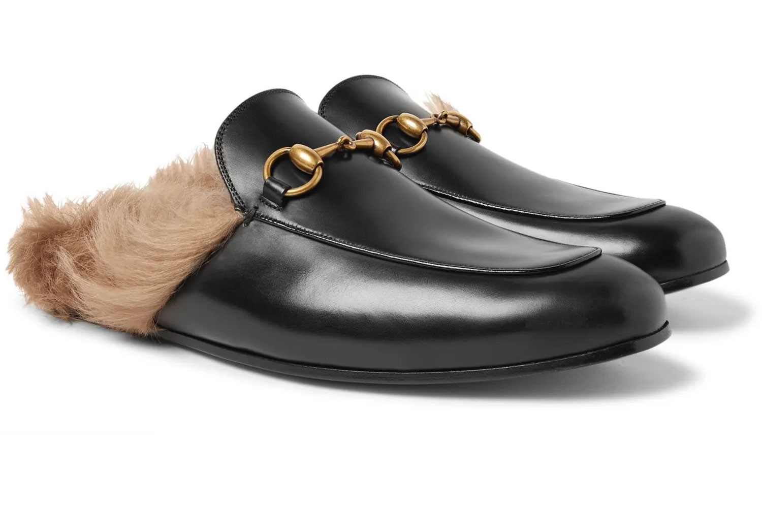 Gucci Princetown Leather Slippers