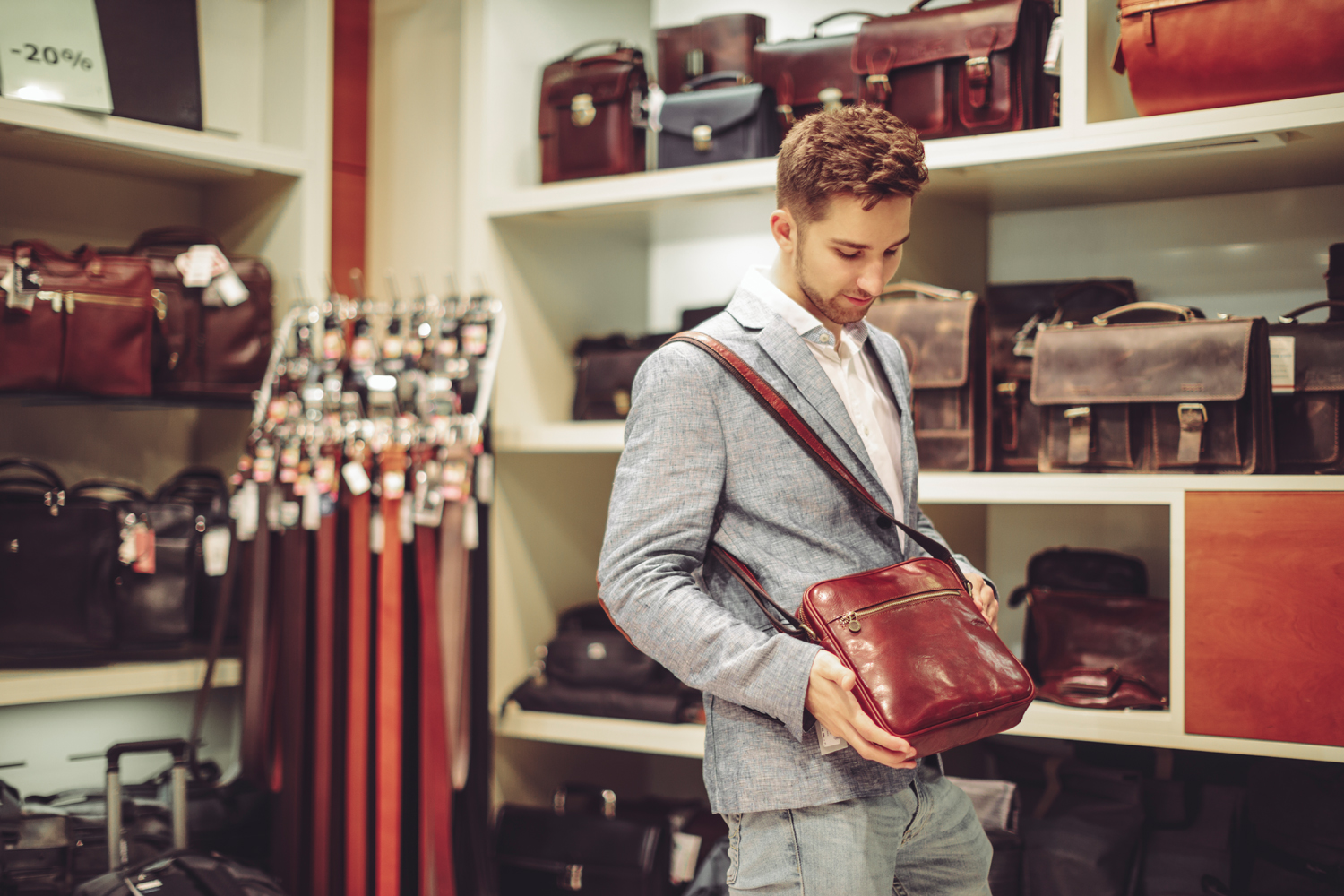 Men's Leather & Luxury Bags Collection