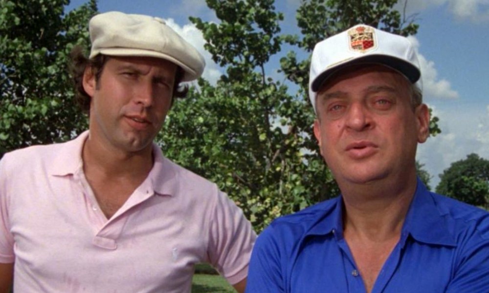 Chevy Chase and Rodney Dangerfield in Caddyshack.