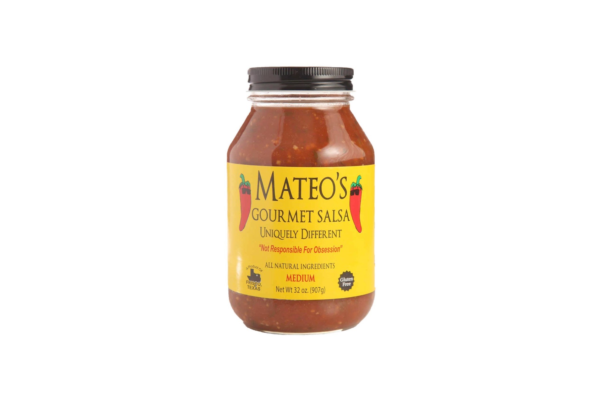 Mateo's Gourmet Salsa 16oz Glass Jar (Pack of 3) Select Heat Level Below  (Mild)