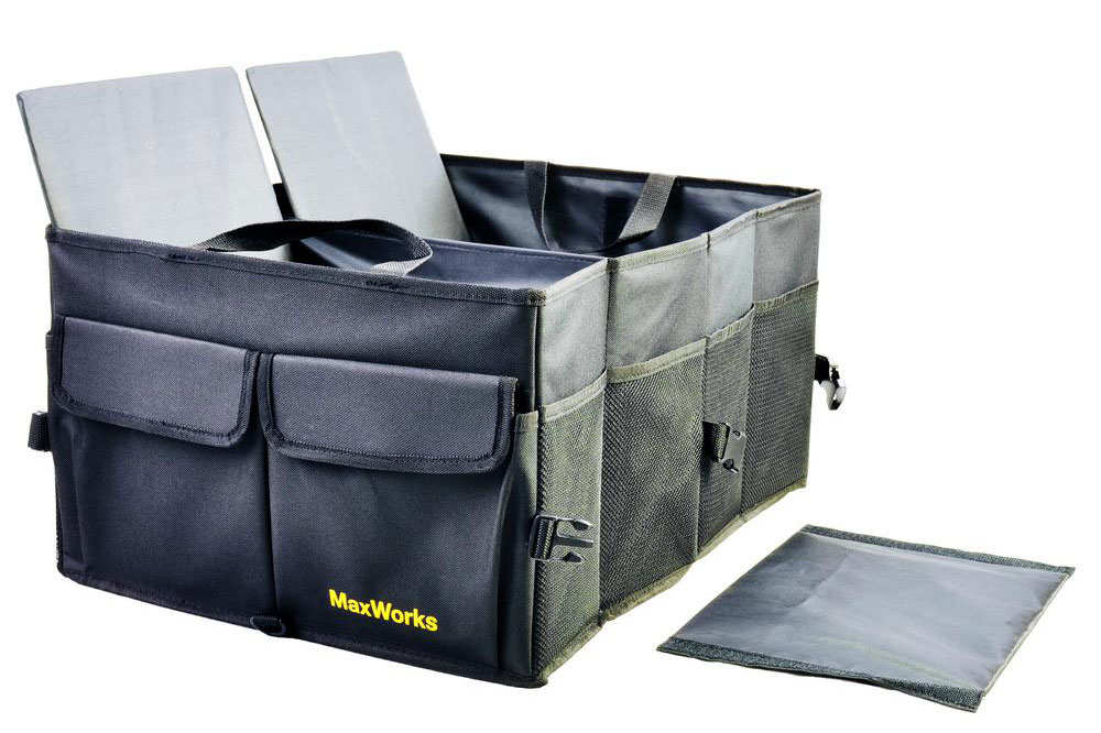 Felt Trunk Storage Bag Portable Tools Organizer Foldable Driving Bag  Storage Pouch for Car Van (Grey) 