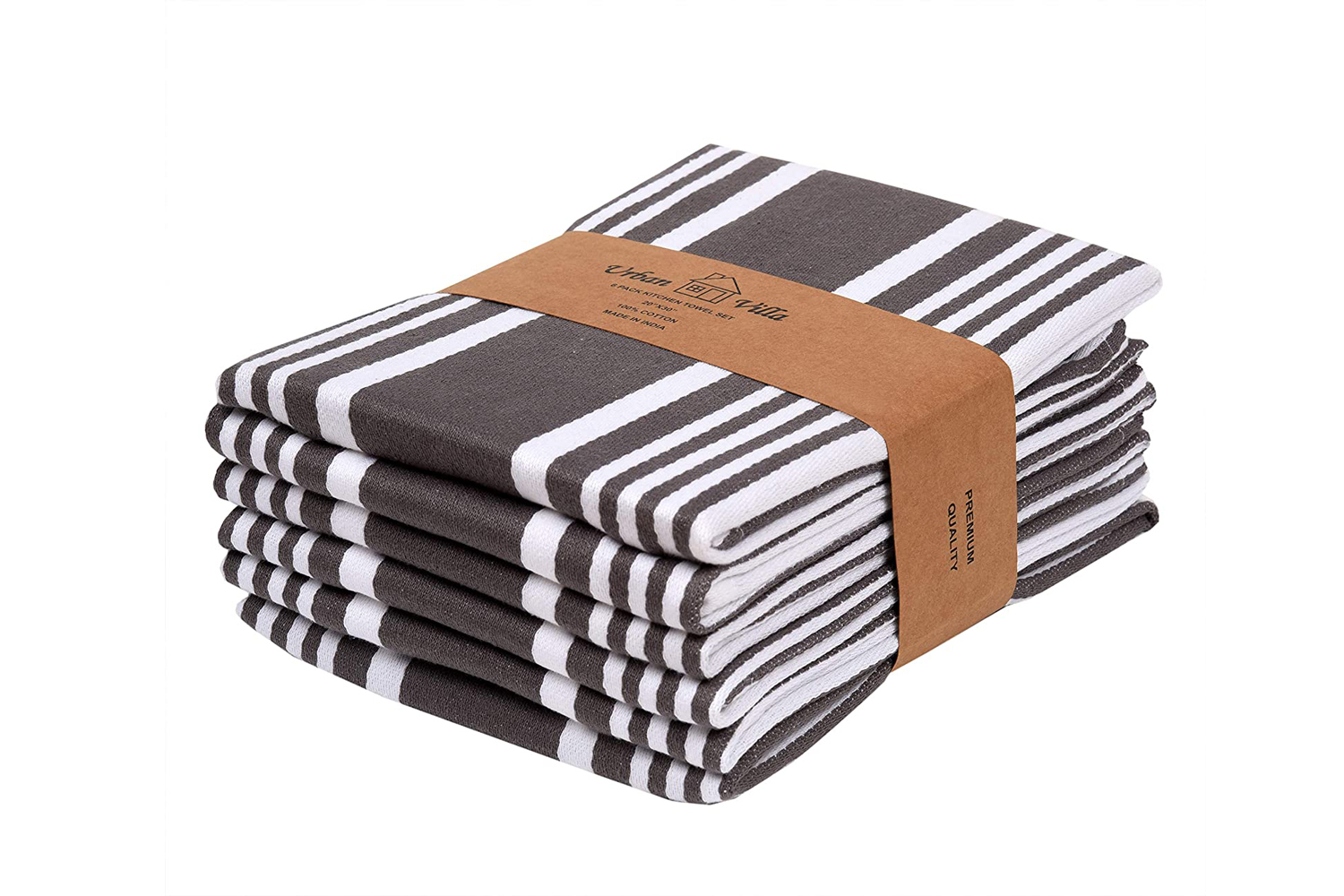 2 Pk Urban Villa Kitchen Towels Premium Quality 100% Cotton