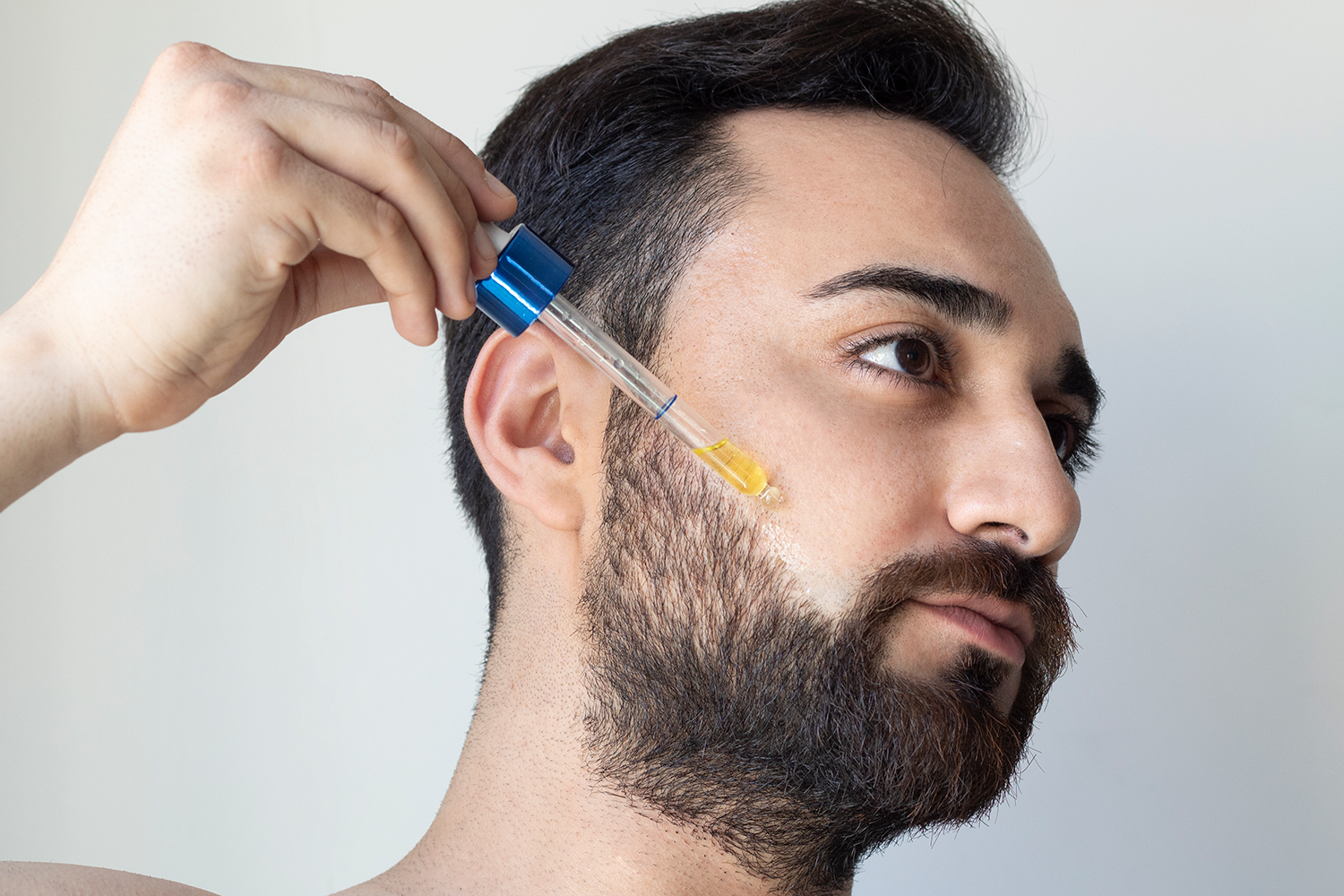 face shaving with oil