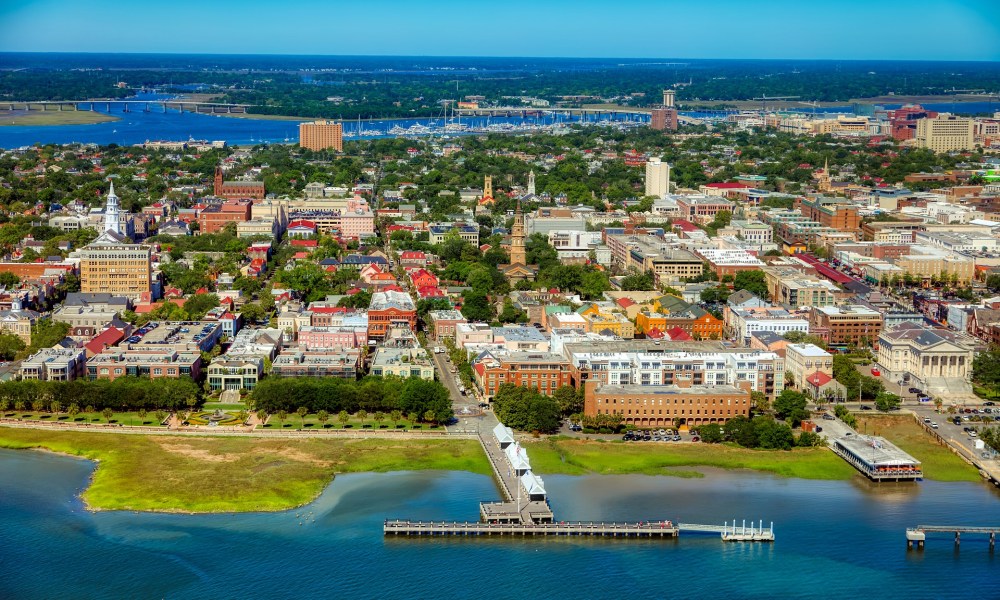 Areial view of Charleston, SC