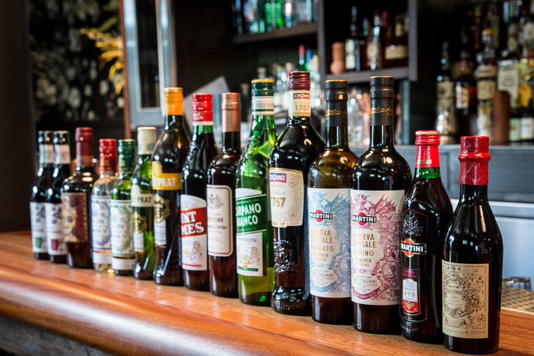 Vermouth on a bar