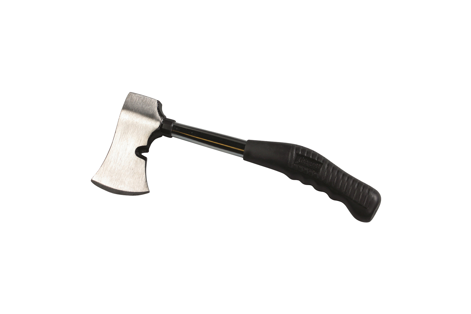 Black and steel Coleman Camp Axe on a white background.