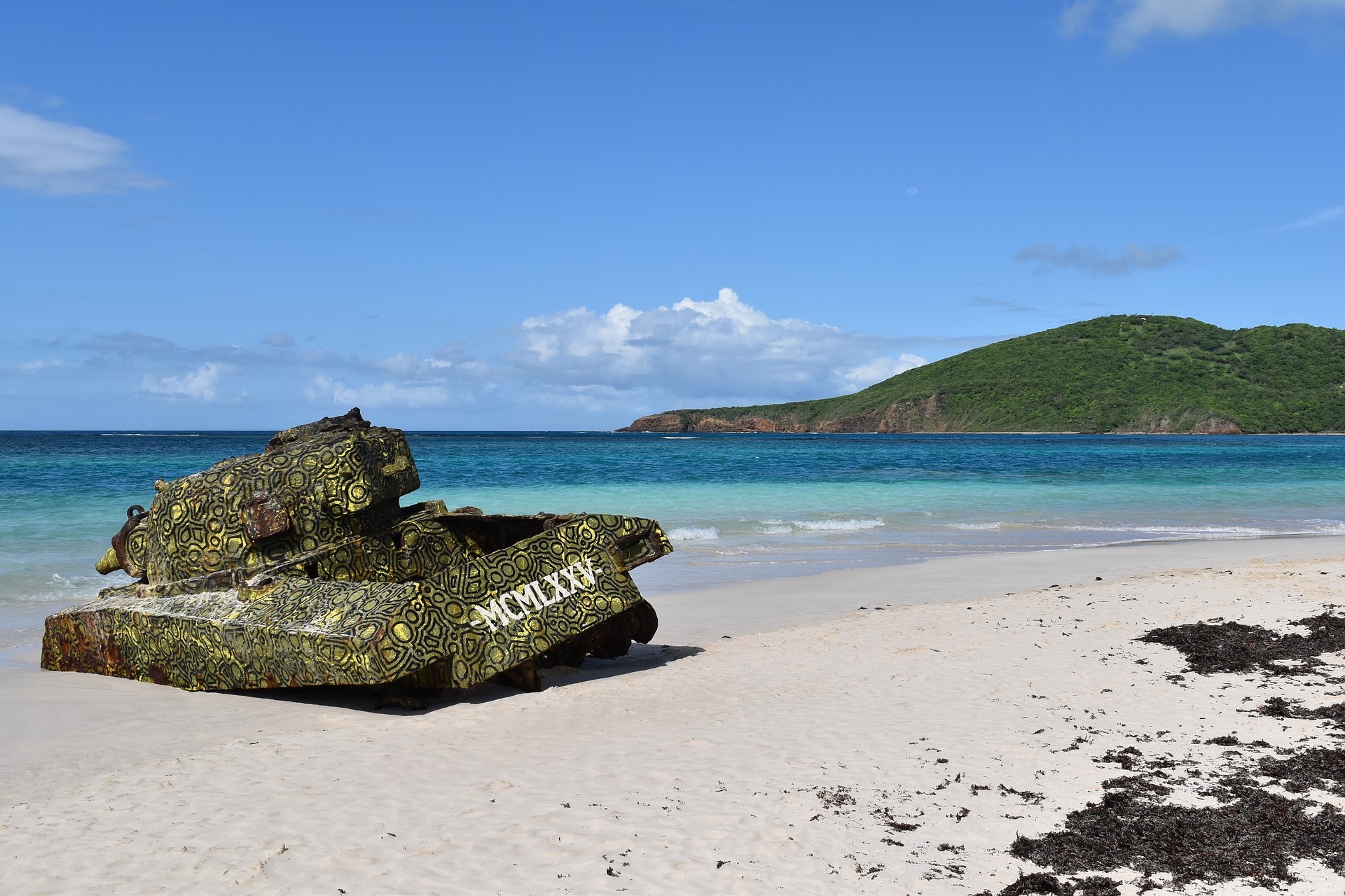 Looking toward the water from Culebra Island, Puerto Rico.