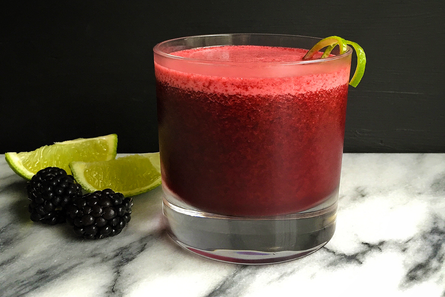 Blackberry whiskey sour