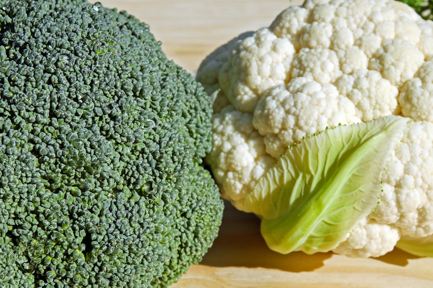 Broccoli and calliflower