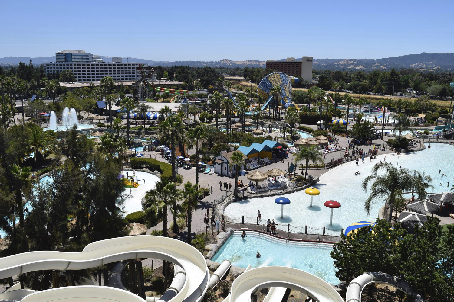 A bird's eye view of the Hurricane Harbor Concord.