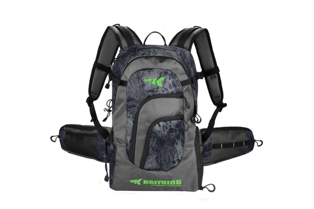 KastKing Bait Boss Fishing Tackle Backpack with Rod Holders, 4