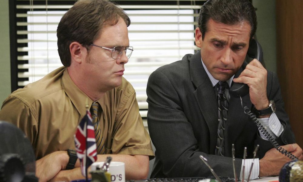 Rainn Wilson and Steve Carell in The Office.