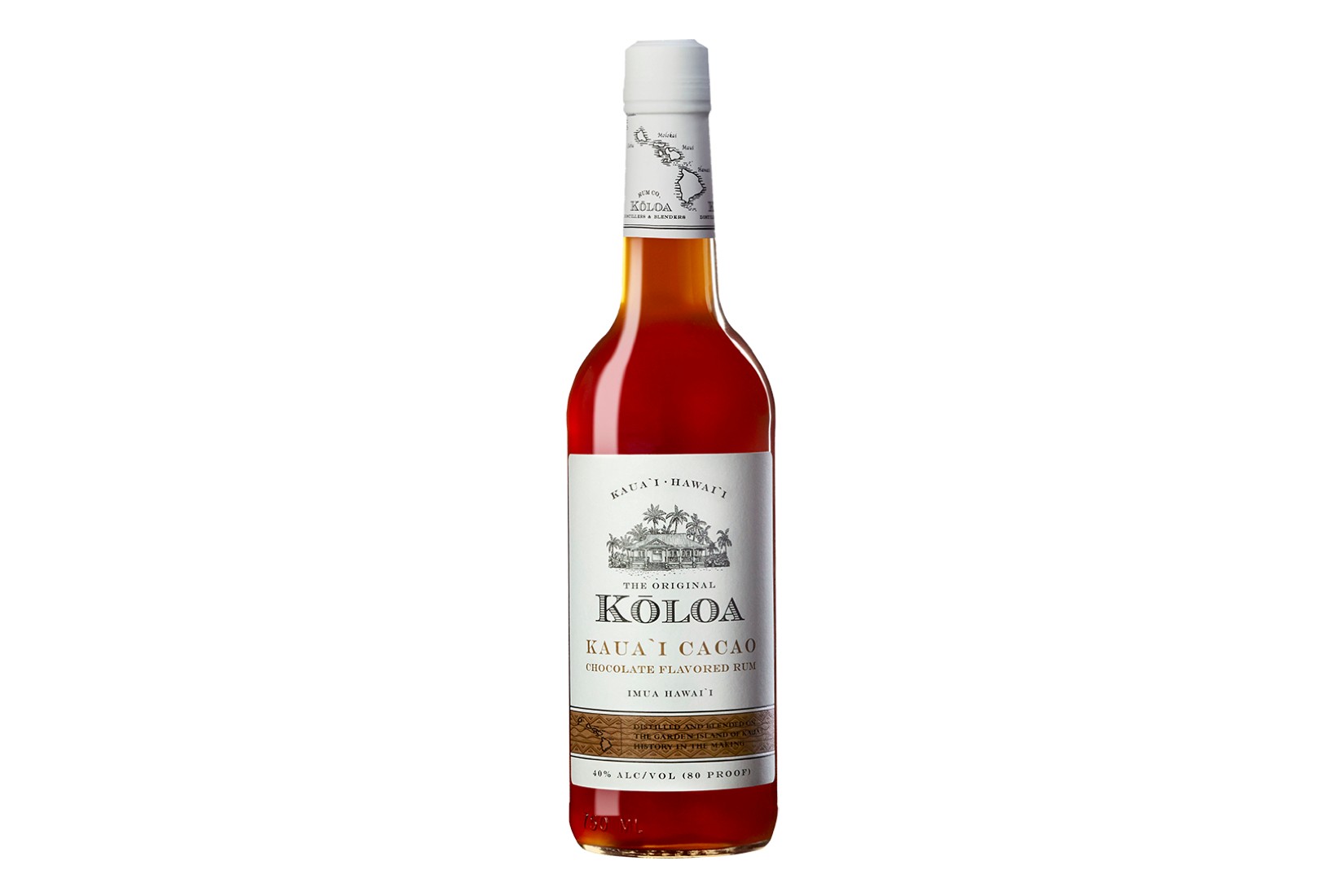 Koloa Cacao Rum bottle.