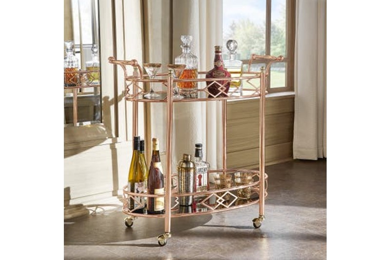 A Rose Gold Bar Cart and 10 Must Have Accessories - A Labour of Life