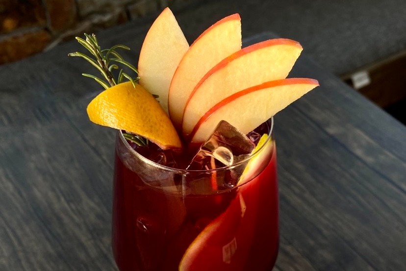 Teleferic Barcelona Sangria on table.