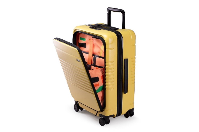 Portable Liquor Cabinet Suitcase Hard-sided Luggage Trolley 