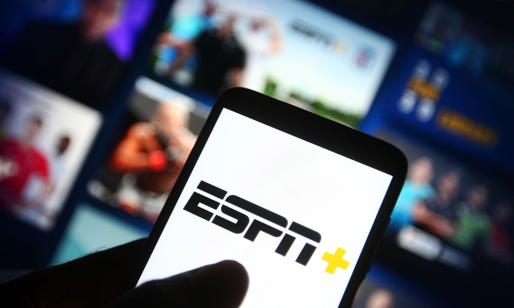 ESPN Plus logo on smartphone.