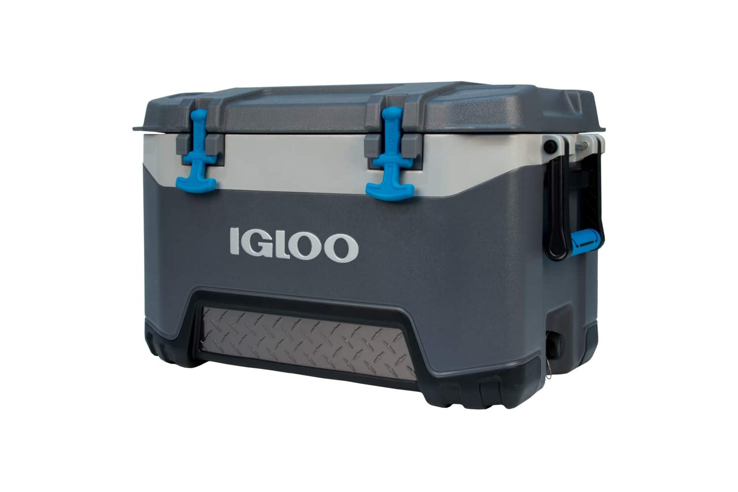 A gray Igloo BMX 52-Quart Hard Cooler on white background.