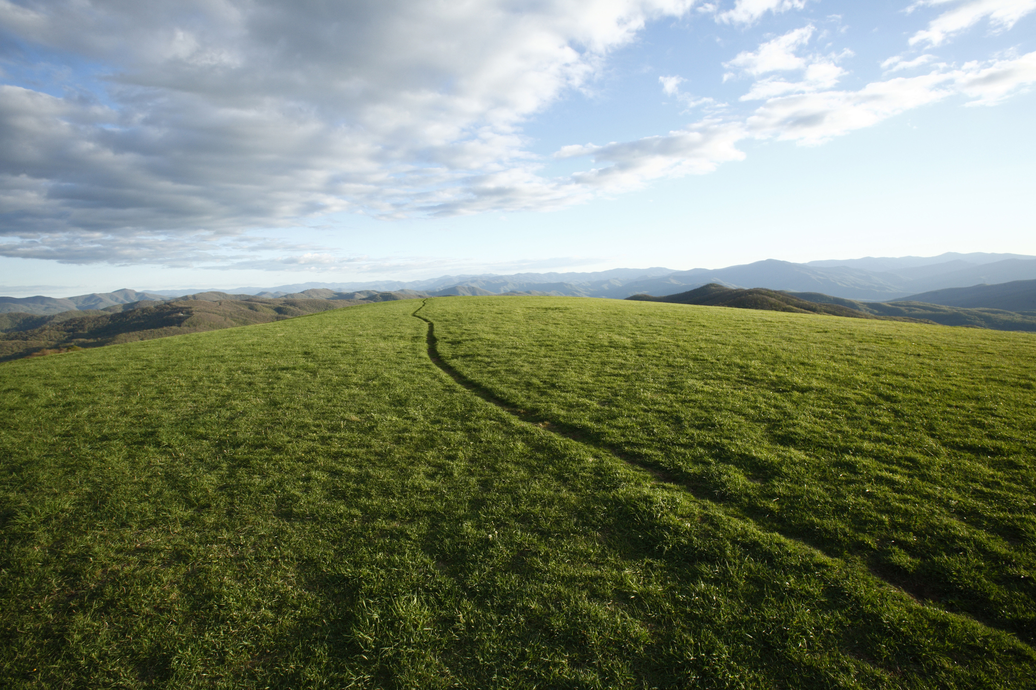 The Appalachian Trail at Max Patch Bald west of Asheville, NC.