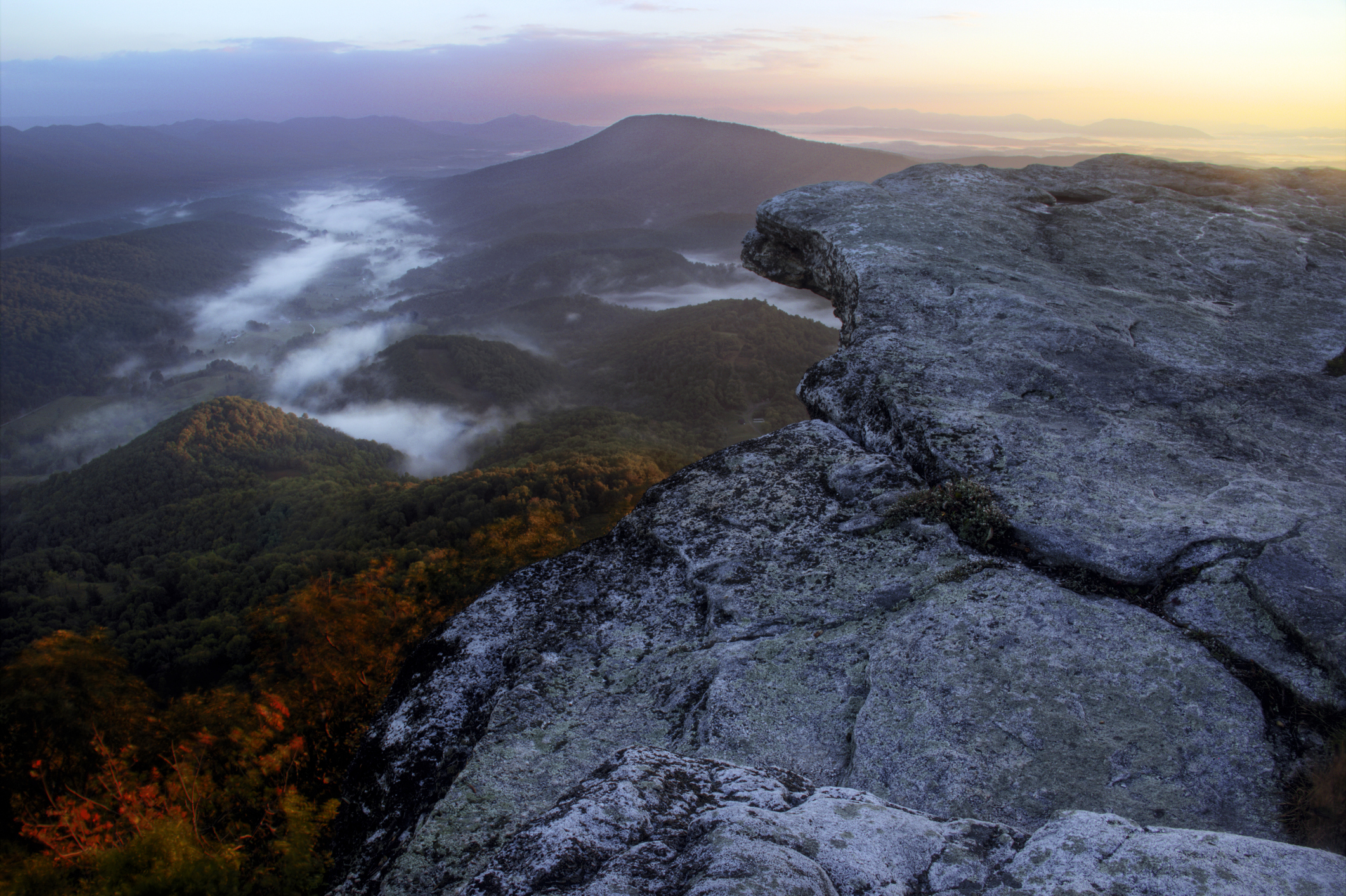 Northbound on Appalachian Trail, McAfee Knob VA.